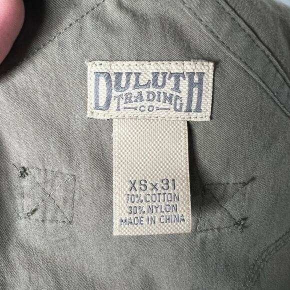 Duluth Trading Co. Women's Heirloom Gardening Bibs Overalls Taupe Brown XS x 31 - Picture 13 of 13